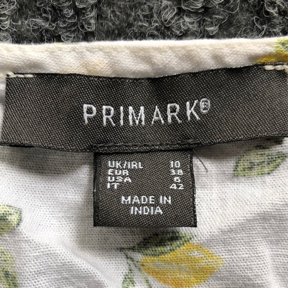 Primark Floral Wrap Blouse - White and Yellow - Picture 2 of 9